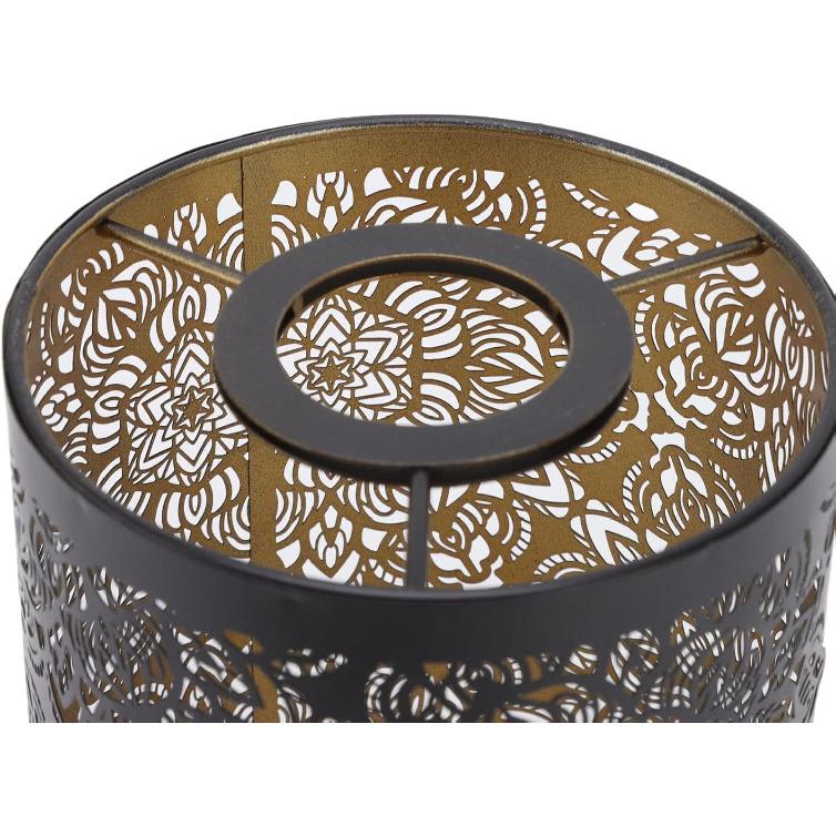 HYWHUYANG Lamp Shade, Hollow Carving Lamp Shade, Metal Cylindrical Circular Lamp Shade, Detachable Decorative Nightstand Lamp, E27 E26 Lamp Shade,