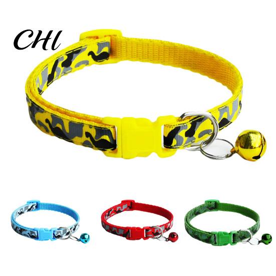 Verstellbarer Hunde-Halsband mit Tarnmuster, für Hunde, Katzen, Welpen, Glockenhalsband