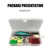 Tackle Box Soft Fishing Lures Kit Hook Set Silicone Soft Lures Hooks  Sea Equipment