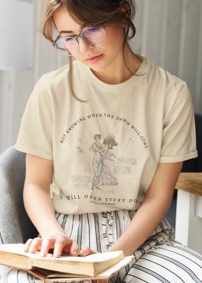 Emily Dickinson Shirt Light Academia T Shirt Sappho Shirt Sapphic Clothes Dark Academia Tee Victorian Bust Statue Shirt Bookish Poet Shirt