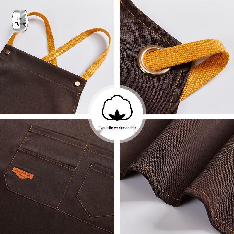 Unisex Waterproof Anti-Stain Kitchen Apron with H-Strap