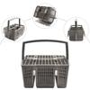 Dishwasher Cutlery Basket For Bosch For Constructa Plastic Gray Color Part Number 11018806 (Replaces 668270/00668270)