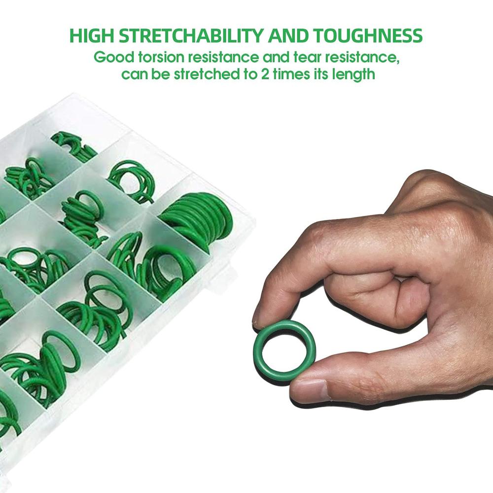270/225Pcs 18 Sizes Universal Car Air Conditioning O Rings Car Auto Repair Tools Rubber Air Conditioning Refrigerant Ring Set