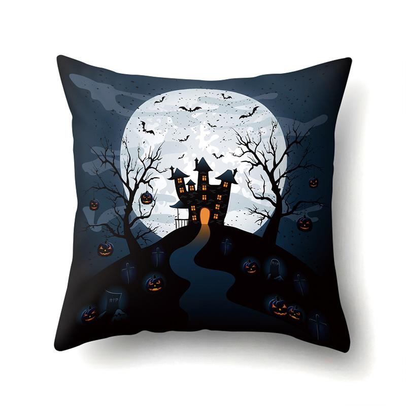 Halloween Pillowcase Car Waist Pillow Pumpkin Sofa Cushion Cover Office Home Living Room Pillowcase