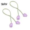 Versatile Curtain Ties 2Pcs Tulip Bud Ties, Decorative Tiebacks, Flower High-end Fabric Buds Soft Rope Tiebacks for Bedroom Curtains Patio Drapes
