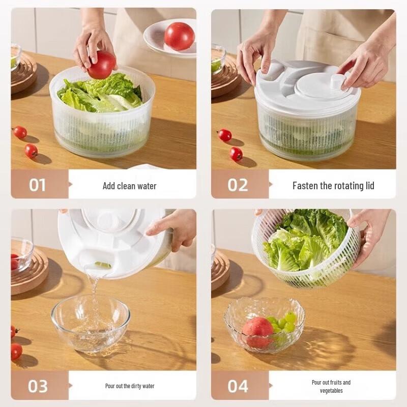 MUYA Manual Vegetable Salad Spinner