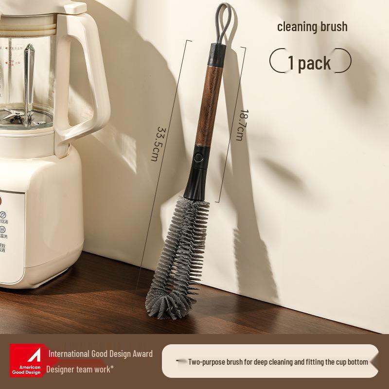 

Long-Handled 2-in-1 Cup & Bottle Brush: Cleans Cups, Bottles, Lids; Removes Tea Stains; Eliminates Dead Corners; Features Durable Steel Wire Design.
