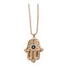 Devil Eye Necklace Vintage Chain Necklace with Hamsa Hand Pendant Rhinestone Palm Necklace Jewelry Gifts for Women Wife Girlfriend