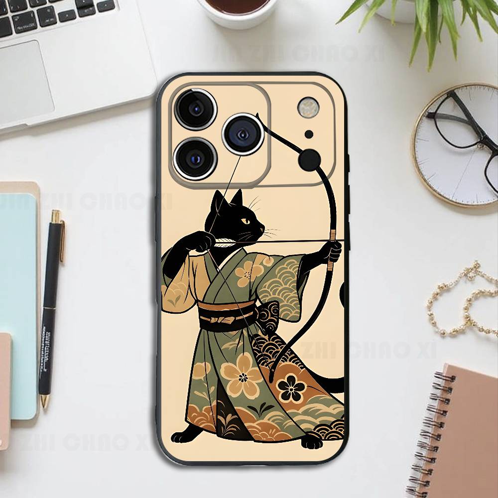 

Warrior Cat Silicone Soft Phone Case For IPhone17 16 15 14 13 12 11 Pro Max Plus X XR SE Cover iPhone13mini