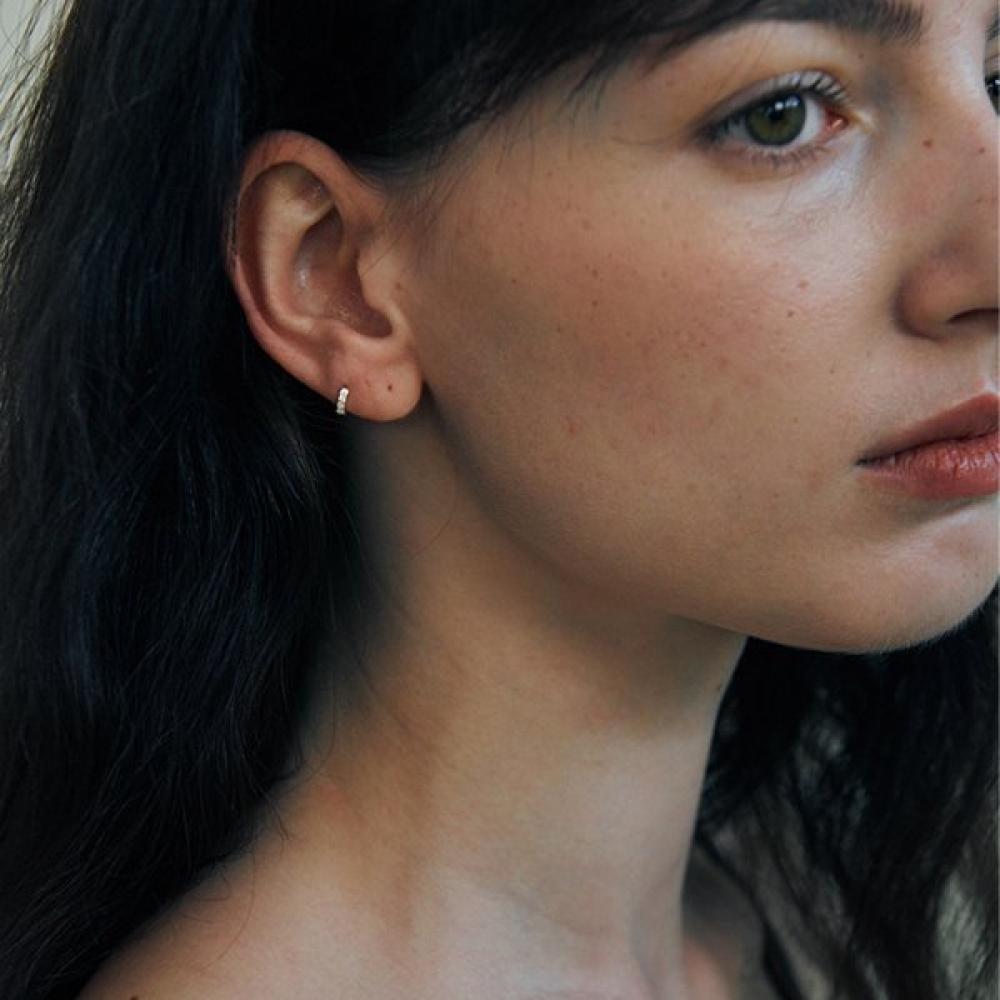 Verte Mini Dew Earring   Deux.silver.222