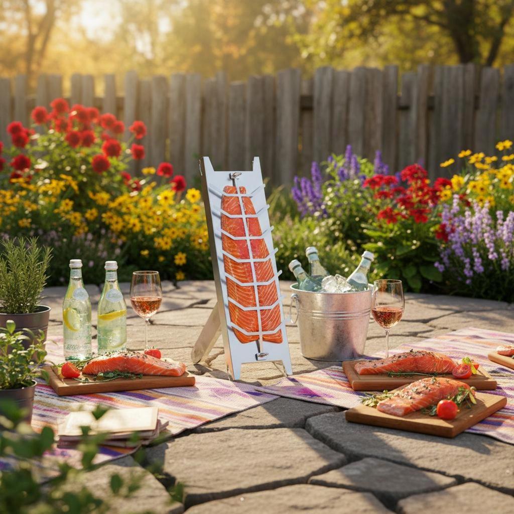 Stainless Steel Salmon Grill Board Easy to Clean Grilling for Bbq