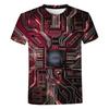 Clothing Cool Motherboard CPU Mainboard T-shirt Short Sleeve Tops Tees 3D Circuit Board Electronic Chip Graphic T Shirts for Men