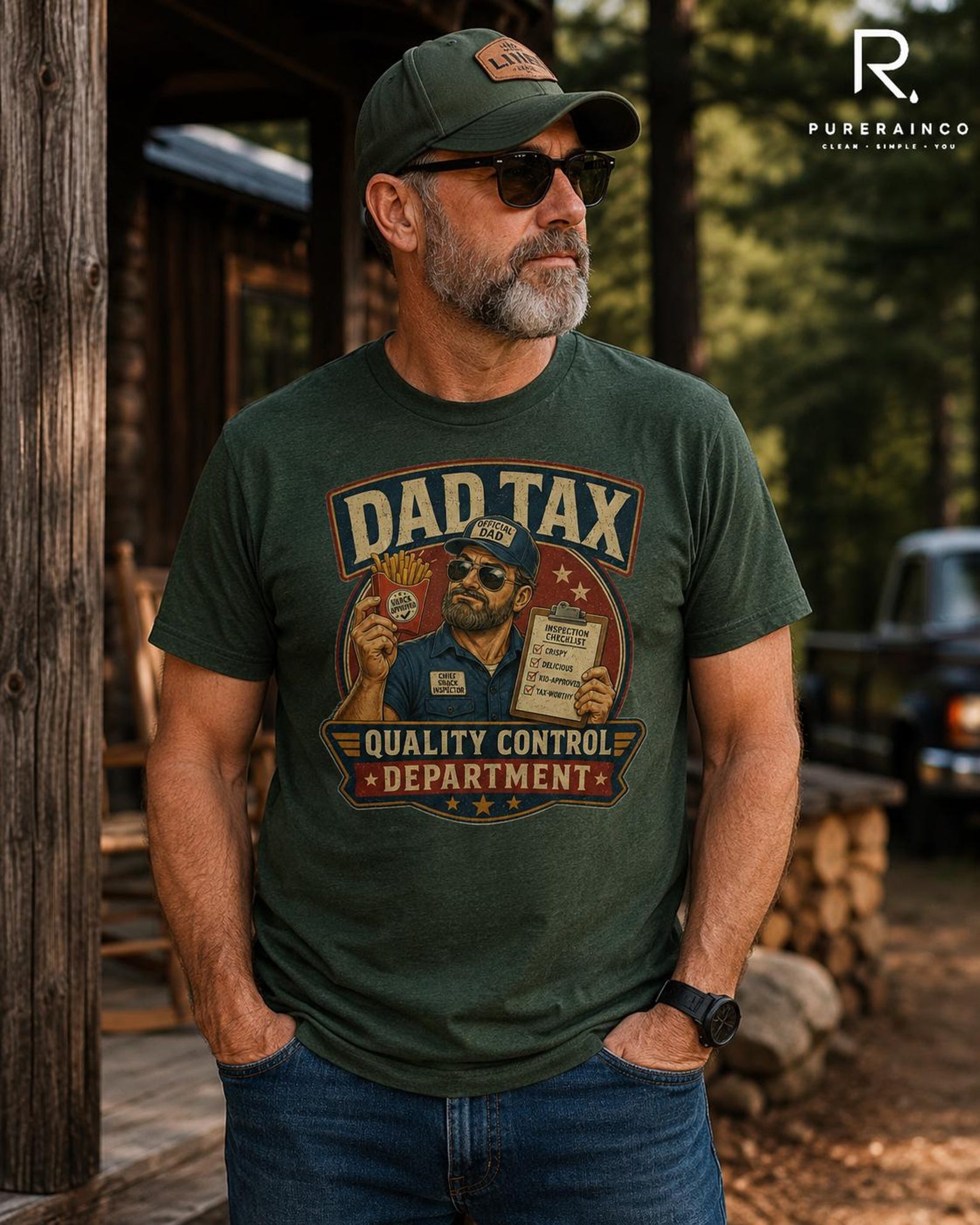 Chief Snack Inspector Shirt, Funny Dad Tax Quality Control T-Shirt, Father Day Gift L