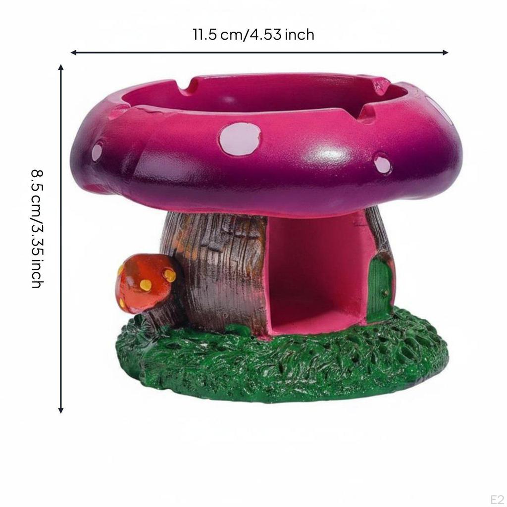 Mushrooms Bird Feeder 2 in 1 Decorative for Outdoor, Yard Red