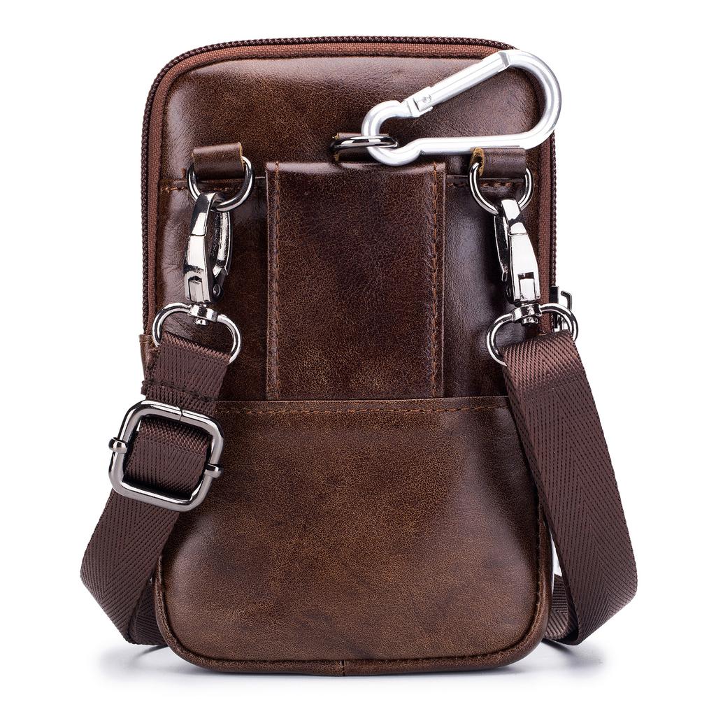 Men Leather Waist Belt Bag Phone Pouch Bag Made From High Quality Cow Leather Travel Crossbody Shoulder Bag Pack Purse Wallet