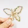 Frosted Glitter Crystal Butterfly Hair Clips - Transparent & Colorful
