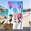 Asciugamano da Spiaggia Stampato Kpop Demon Hunters, Asciugamano Grande Assorbente ad Asciugatura Rapida per Estate e Attività all'Aperto in Acqua