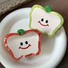 1pc apple smiley face grab clip female acetate hairpin cute pan hair shark clip