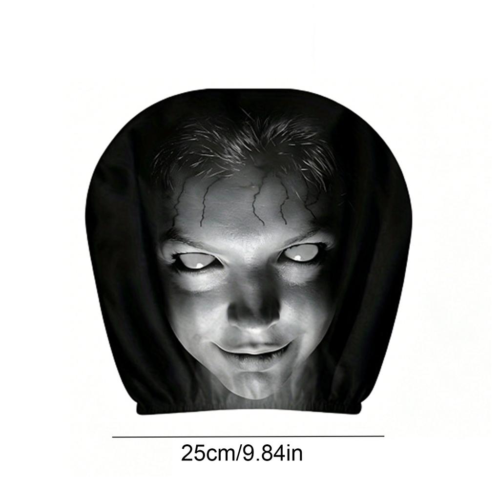Stretch Seat Headrest Protector Elastic Fabric Scary Covers Auto Interior Accessories Car Headrest Case for Most Vehicles