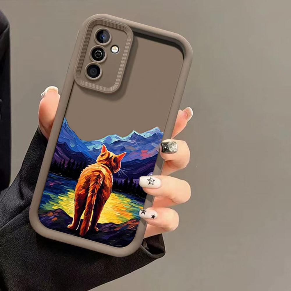 Vintage Oil Painting Cat Phone Case For Realme 15 15T 7 7I 8 8I 9 11 12 Lite 13 14 5 5I 6I 5S Plus NARZO 50 50A PRIME Cover Case