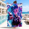 Fantasy Warrior Jing Beach Towel, Microfiber Beach Towel, Perfect For Pool, Beach, Travel, Home Decor Beach Party Fan Gifts