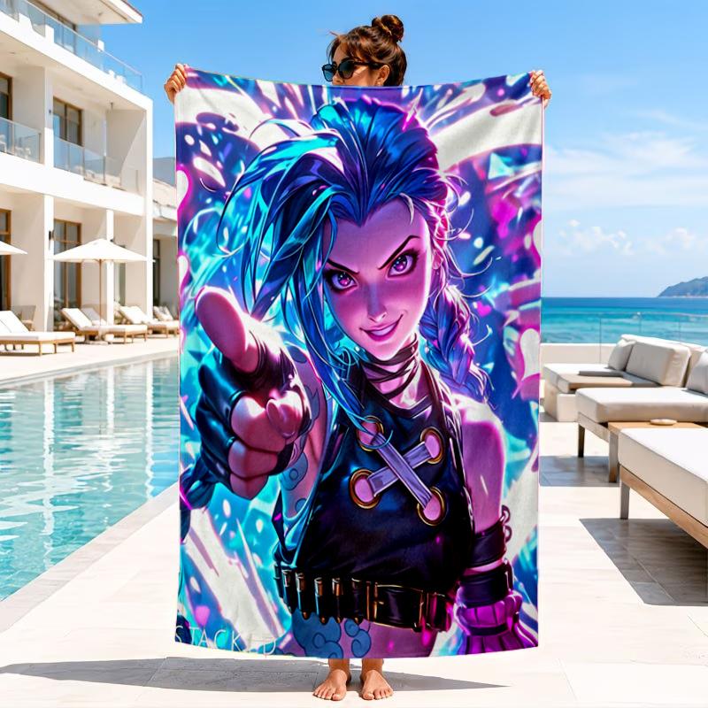 Fantasy Warrior Jing Beach Towel, Microfiber Beach Towel, Perfect For Pool, Beach, Travel, Home Decor Beach Party Fan Gifts