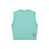 Li Ning Badfive Holiday Carnival Letter Print Crew Neck Pullover Vest Women Tops Ice-Green AMVS006-2