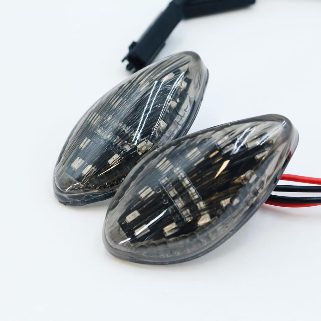 Motorcycle Turn Signals - Amber Light,12V, LED Indicator Light Waterproof Smoke Lens Fits HONDA Grom 2014-2020 (Pair)