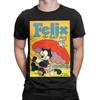 F-Felix le Chat à la plage T-shirt Unisexe Merch 100% Coton T-shirt Mode Hauts T-shirt