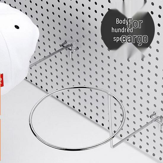 Stainless Steel Pegboard Hat Holder: Tripod Hook with Double Hole for Modern Storage