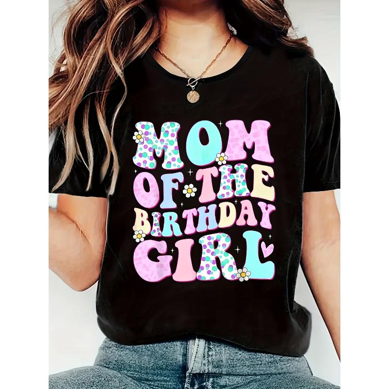 

European sizes Graphic Print T-shirt, Short Sleeve Crew Neck Casual Top for Summer & Spring, Women s Clothing 4XL