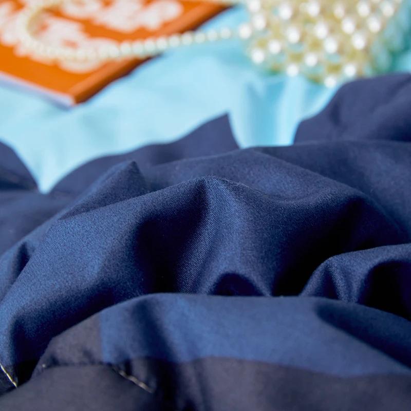 Soft Summer Quilt Skin Friendly Blue Air Conditioning Comforter Star Moon Printed Home Double Bed Sofa Blanket for Adult Kids