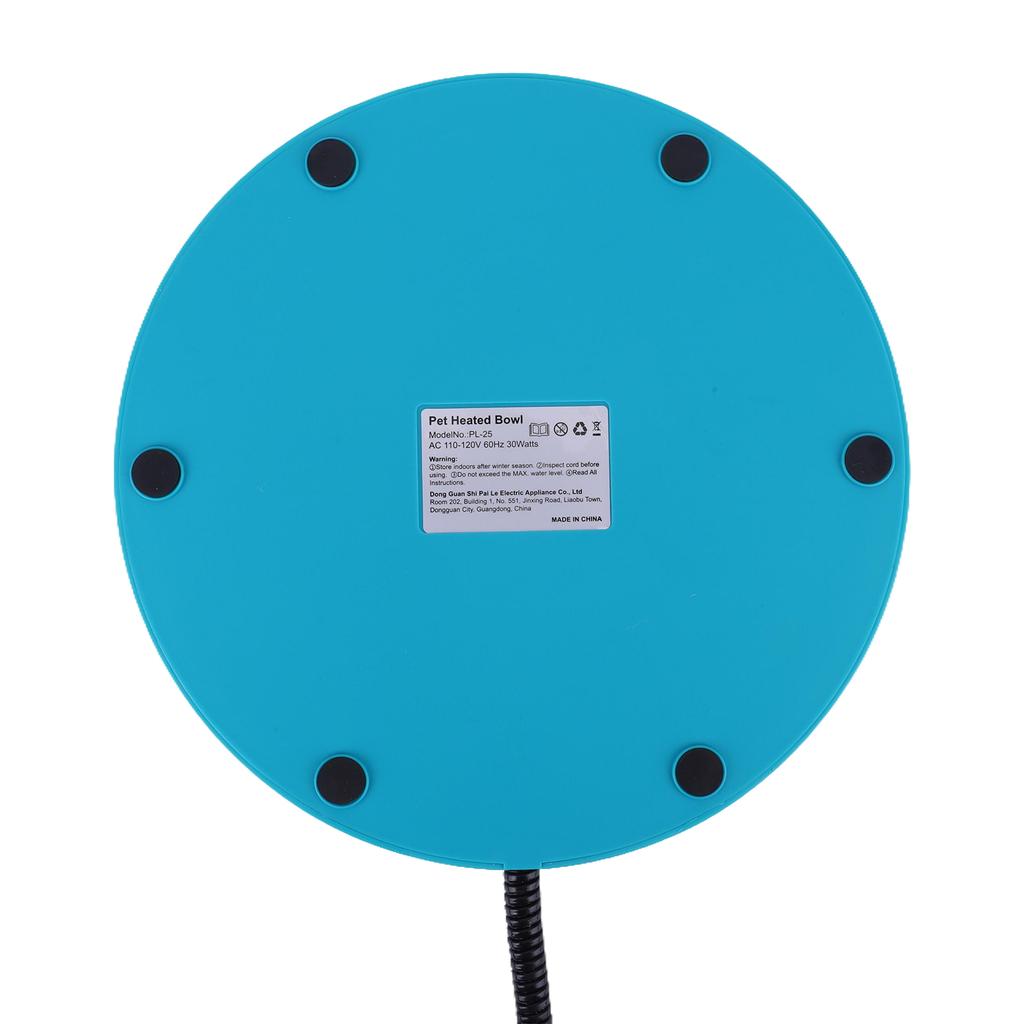 Heated Pet Water Bowl 3.2 L/108 Oz Outdoor Heated Dog Dish Anti-Freeze Heated Pet Water Dish In Winter for Dog Cat Chicken Duck