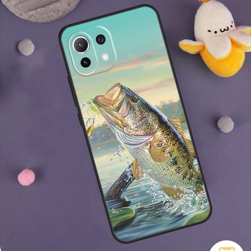 Bass Fishing Lake Fisherman Case For Xiaomi 15 Ultra 14 13T 14T 15T 17 Pro Max POCO F8 Ultra F5 F6 F7 X5 X6 X7 Pro Cover