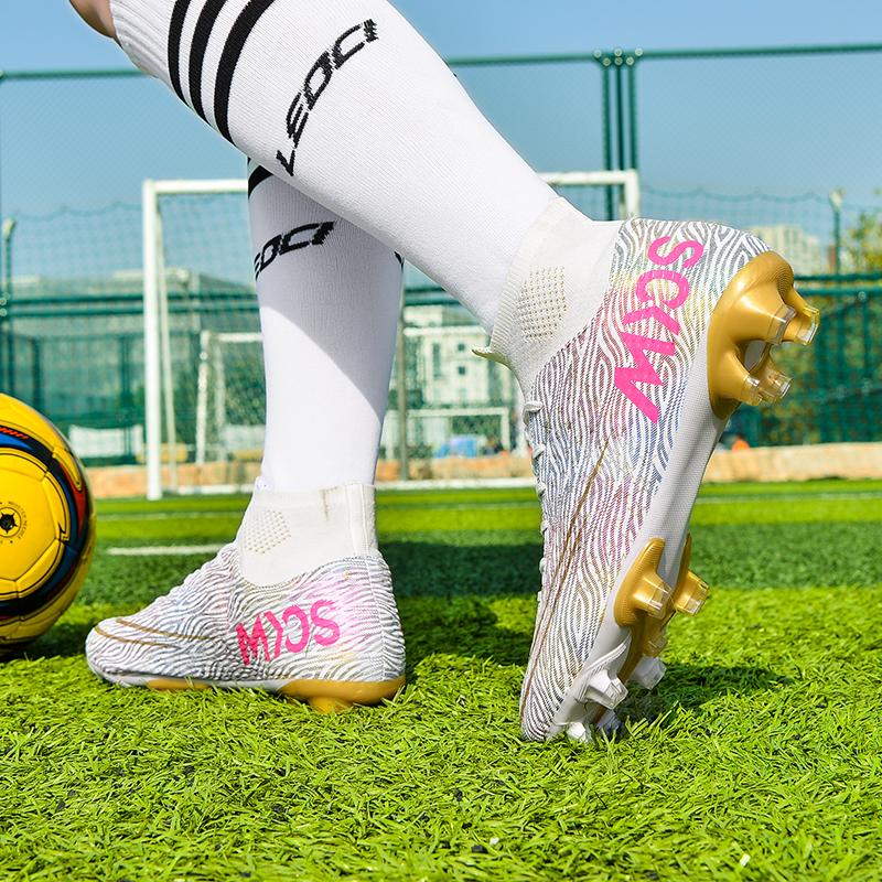35-45 Shock-absorbing Non-slip Breathable High-top Spiked Football Shoes Sports Children's Shoes Adult Shoes