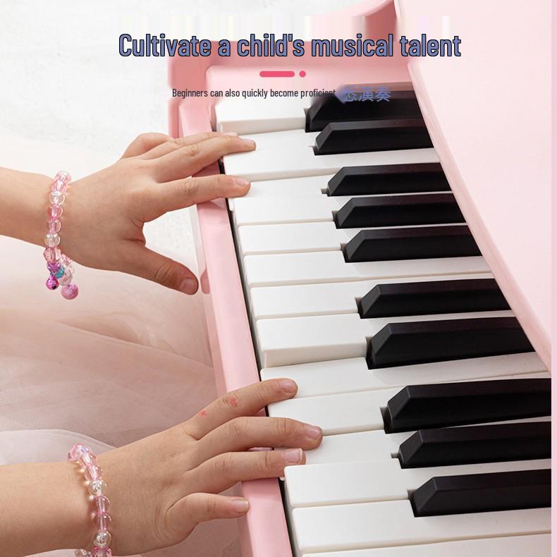 Children's 25-Key Wooden Electric Piano for Beginners - Portable and Educational