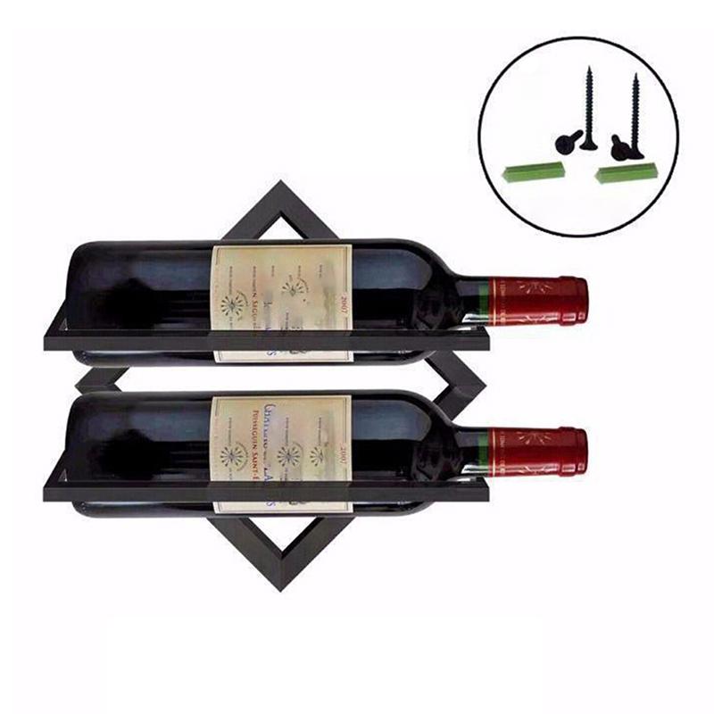 Wall Mounted Upside Down Wine Rack Bottle Goblet Glass Holder Storage Organizer