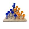 Holzspielzeug Mini-Schachtisch Spielbrettspiel Tic-Tac-Toe-Stiftbrettspiel Freizeit-Interaktionsspielzeug für Kinder Kampfspiele