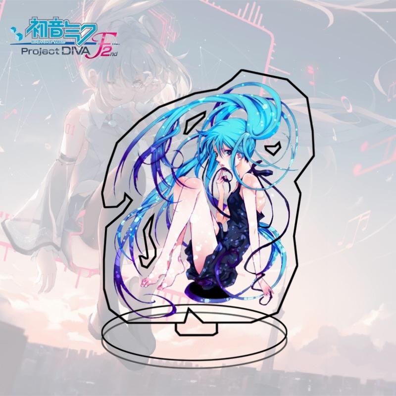 Large Standee Hatsune Miku Anime Acrylic Desktop Decor Cartoon Figure Collectible Gift For Fans