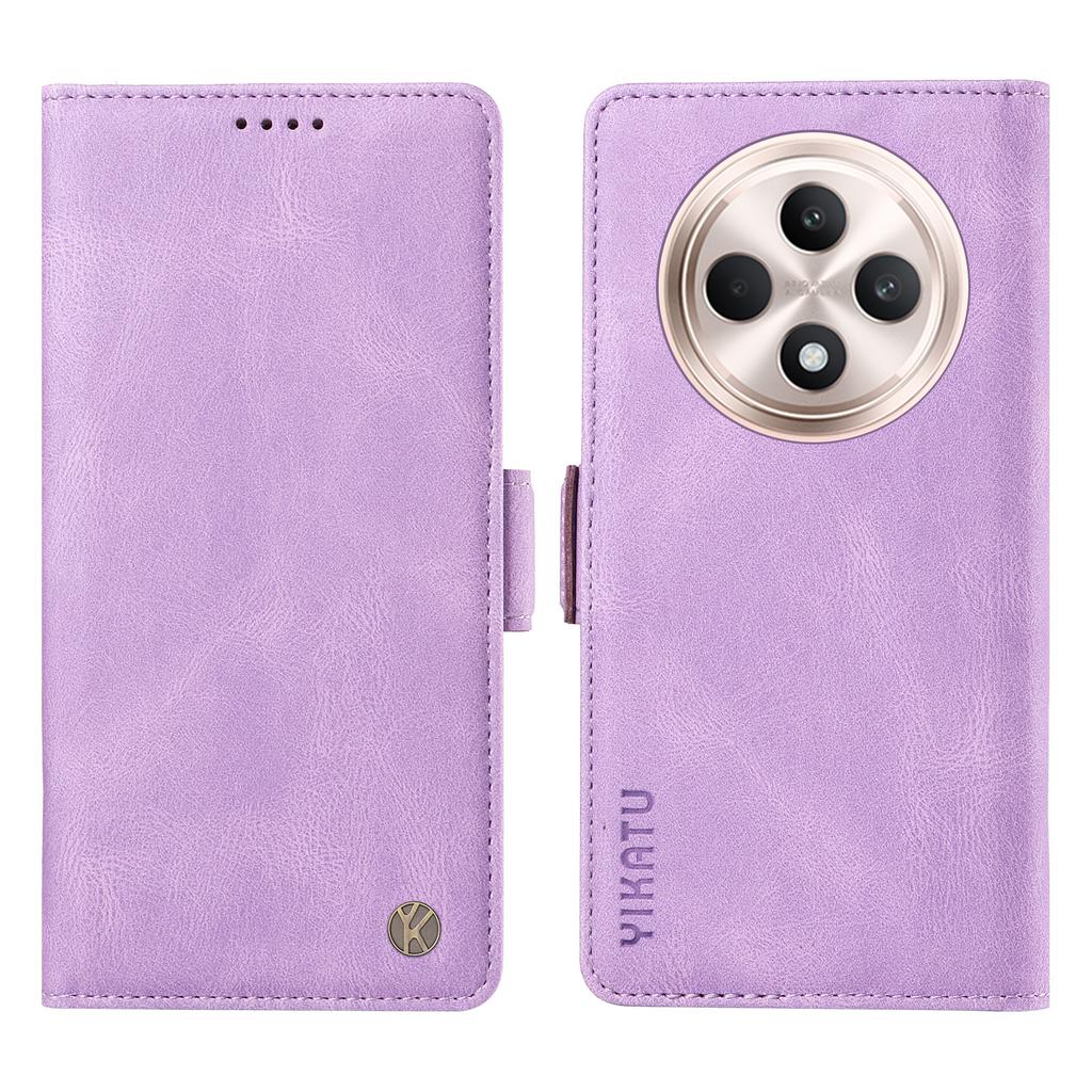 For Oppo Reno12 F 4G Case PU Leather Skin-Touch Phone Cover Folding Stand