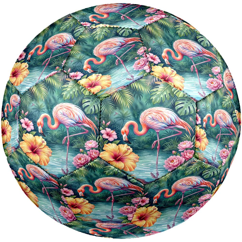 1pc Flamingo Paradise Size 5 Soccer Ball Professional Match Training Football Indoor &Outdoor Sports Ball Training Ball Lightweight Durable Y84