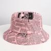 Sombrero de Pescador Unisex Estampado con Patrón de Periódico Viejo Sombrero de Cubo Tendencia Urbana Sombrero para el Sol Sombrero de Cubo Harajuku Sombrero Hip-Hop para Exterior