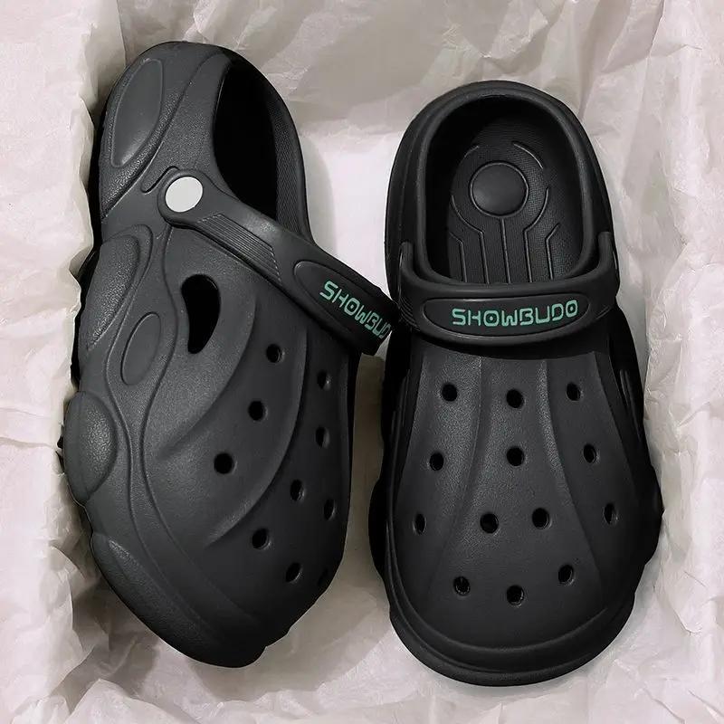 Fashion Thick Round Toe Slides Mules Women's Slippers and Ladies Sandals Shoes on Beach Outside Kawaii Cartoon Junior Cute H Sandal Sale