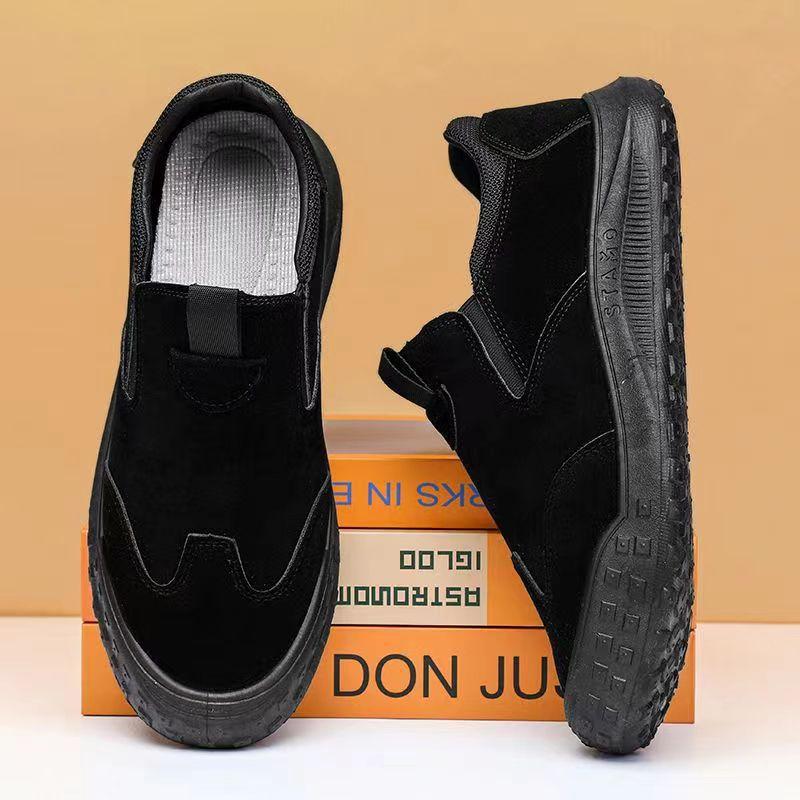 Fashion Labor Protection Shoes Men's Shoes 2025 Summer Low Cut Waterproof Men's Outdoor Anti Slip Wear-resistant Casual Work Shoes