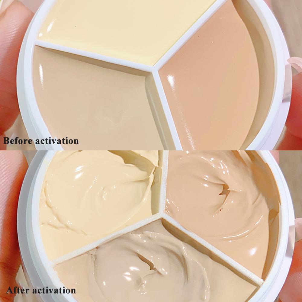 Lightweight And Long-lasting Three- Concealer Cream Cover Facial Spots Acne Marks Dark Circles Contour Foundation Cream