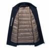 Mens Wool Blend Overcoat With Removable Down Inner Liner Slim Fit Turn-Down Collar Jacket Winter Business Casual Wear