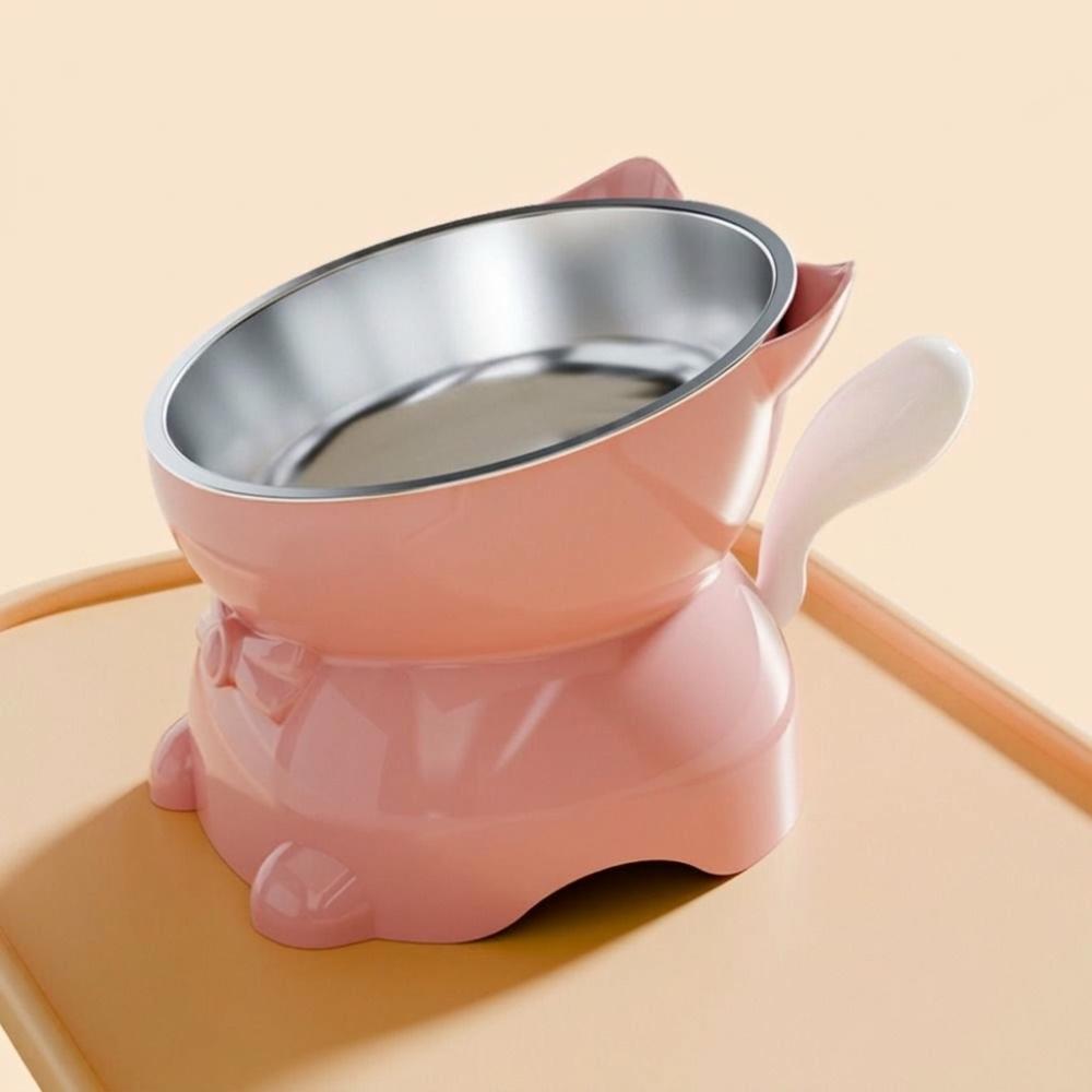 Large Diameter Elevated Cat Bowl Anti-spill Anti-knock Neck Protection Bowl Anti-choke Anti-leakage High Foot Bowl Indoor Use