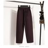 DIMANAF 2025 Autumn Winter Women Plus Size Pants Thick Casual Lady Long Pants Flocking Oversized Loose Bottoms