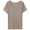 Women's Lyocell Blend V-Neck Loose T-Shirt