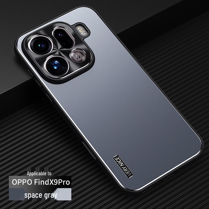 OPPO Find X9 Ultra Metal Frosted Stand Protective Phone Case - Full Coverage, Drop-proof